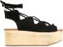 See by Chloé 70mm platform suede sandals Black - Thumbnail 1