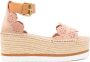 See by Chloé 75mm floral-embroidered espadrilles Neutrals - Thumbnail 1