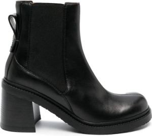 See by Chloé 80mm leather ankle boots Black