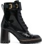 See by Chloé 80mm round-toe leather boots Black - Thumbnail 1
