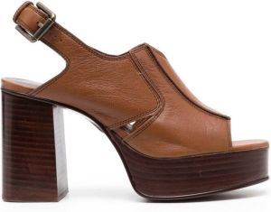 See by Chloé 95mm slingback sandals Brown