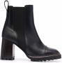 See by Chloé block-heel leather ankle boots Black - Thumbnail 1