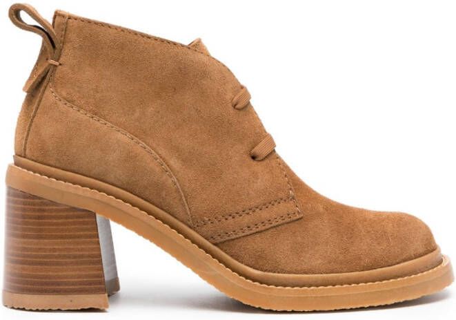See by Chloé Bonni 80mm suede boots Brown
