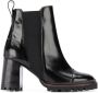 See by Chloé chunky slip-on leather boots Black - Thumbnail 1