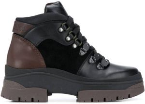 See by Chloé contrast-panel hiking boots Black