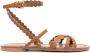 See by Chloé crossover leather sandals Brown - Thumbnail 1