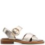 See by Chloé crossover strap metallic-finish sandals Gold - Thumbnail 1