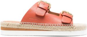 See by Chloé double-buckle open-toe espadrilles Pink
