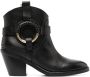 See by Chloé Hana 70mm buckle leather boots Black - Thumbnail 1