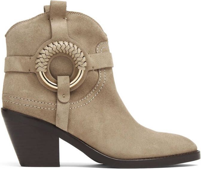 See by Chloé Hana 75mm suede ankle boots Neutrals