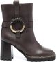 See by Chloé Hanna 80mm platform ankle boots Brown - Thumbnail 1