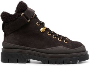See by Chloé Joyla 38mm shearling-lined hiking boots Brown
