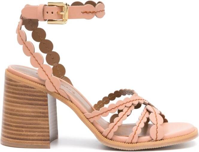 See by Chloé Kaddy 90mm leather sandals Neutrals