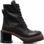 See by Chloé Mahalia lace-up ankle boots Black - Thumbnail 1