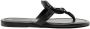 See by Chloé leather braided-detail flip flops Black - Thumbnail 1