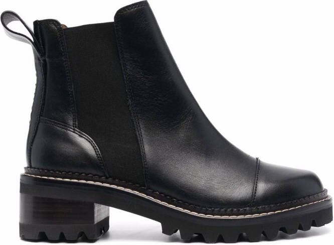 See by Chloé leather Chelsea boots Black