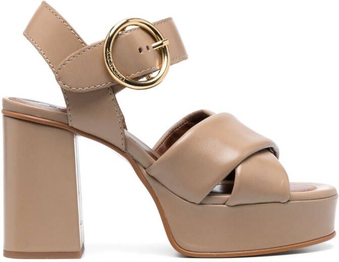 See by Chloé leather platform sandals Neutrals