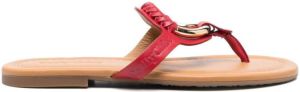 See by Chloé leather thong sandals Red