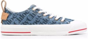 See by Chloé logo-print low-top sneakers Blue