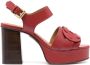 See by Chloé Louys 100mm leather sandals Red - Thumbnail 1