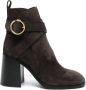 See by Chloé Lyna 85mm suede boot Brown - Thumbnail 1