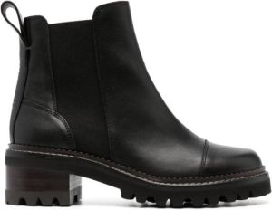 See by Chloé Mallory 60mm leather Chelsea boots Black