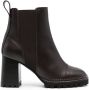 See by Chloé Mallory 95mm leather ankle boots Brown - Thumbnail 1
