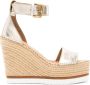 See by Chloé metallic leather wedge espadrilles Gold - Thumbnail 1