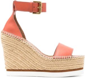 See by Chloé open-toe 120mm espadrilles Pink