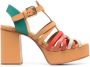 See by Chloé peep-toe 100mm leather sandals Neutrals - Thumbnail 1