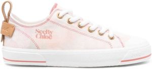 See by Chloé side logo-print low-top sneakers Pink