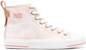 See by Chloé tie-dye high-top sneakers Pink