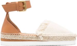 See by Chloé two-tone leather espadrilles Neutrals