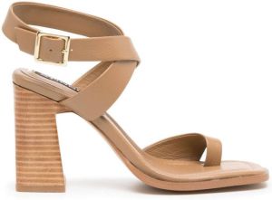 Senso 90mm Chrissy leather sandals Brown