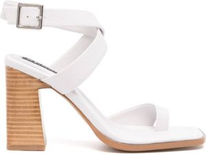Senso 90mm Chrissy leather sandals White