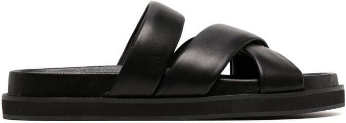 Senso Nico crossover-strap leather sandals Black