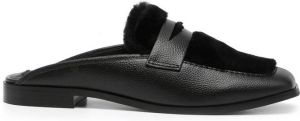 Senso Gail shearling mules Black