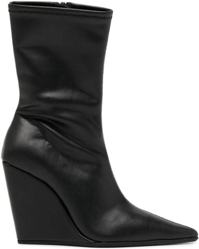 Senso Hayley 100mm wedge boots Black