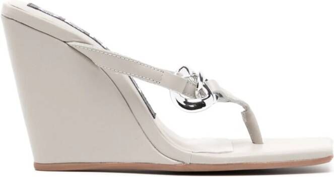 Senso Helga II leather wedge sandals Grey