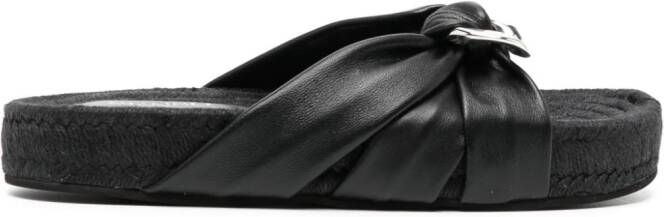 Senso Irina buckle-detail flat sandals Black