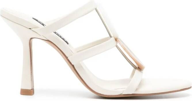 Senso Kaye 95mm leather sandals White