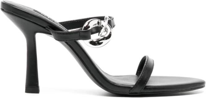 Senso Kiana 100mm leather sandals Black