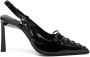 Senso Oka 75mm slingback leather pumps Black - Thumbnail 1