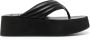 Senso Reese platform leather flip-flops Black - Thumbnail 1