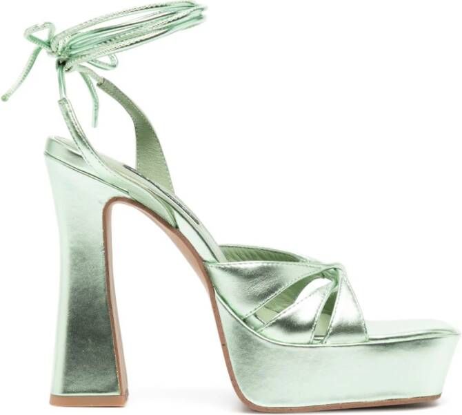 Senso Tahlia 135mm leather sandals Green