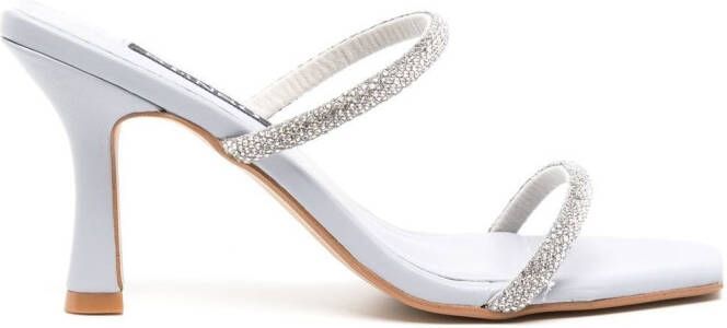 Senso Umber III square-toe 90mm sandals Silver