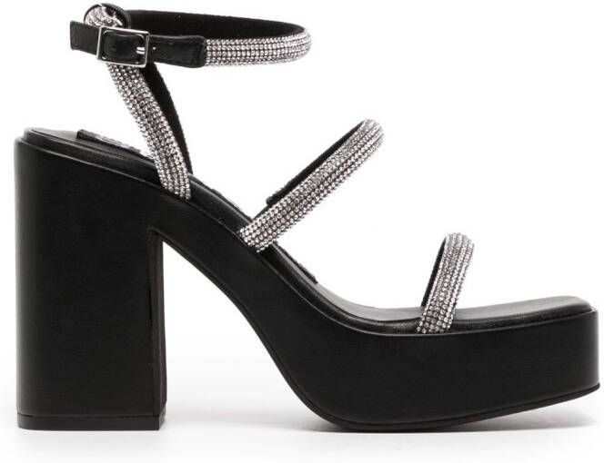 Senso Yasmin II 100mm crystal-embellished sandals Black