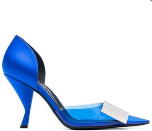 Sergio Rossi 100mm buckle-detail heeled pumps Blue