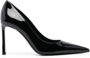 Sergio Rossi 100mm patent-finish pointed pumps Black