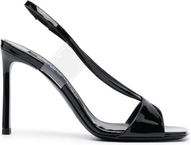 Sergio Rossi 105mm open-toe leather sandals Black